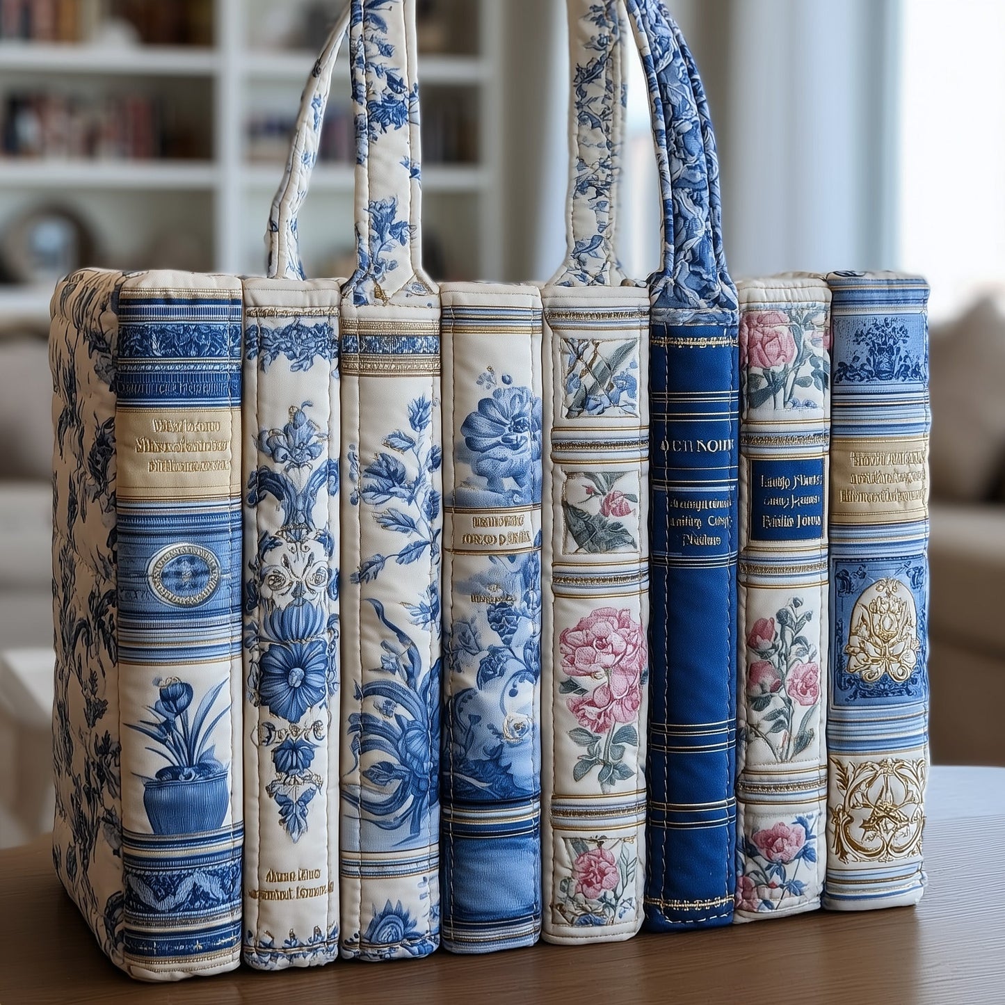 Book Quilted Tote Bag GFTONT1919