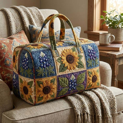 Floral Serenity Quilted Duffle Bag GFTOQA1806
