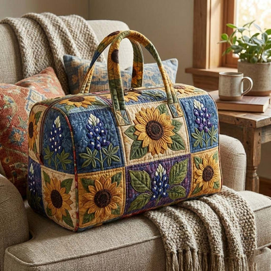Floral Serenity Quilted Duffle Bag GFTOQA1806