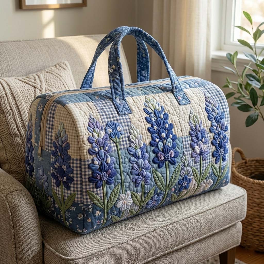 Floral Serenity Quilted Duffle Bag GFTOQA1812