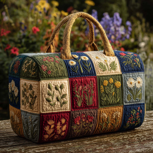 Flowers Patchwork Quilted Duffle Bag GFTOTG3254