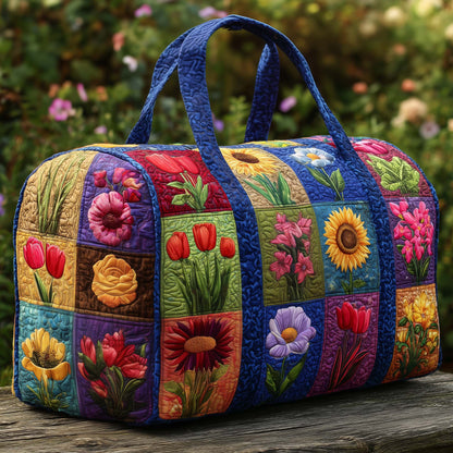 Flowers Patchwork Quilted Duffle Bag GFTOTG3255