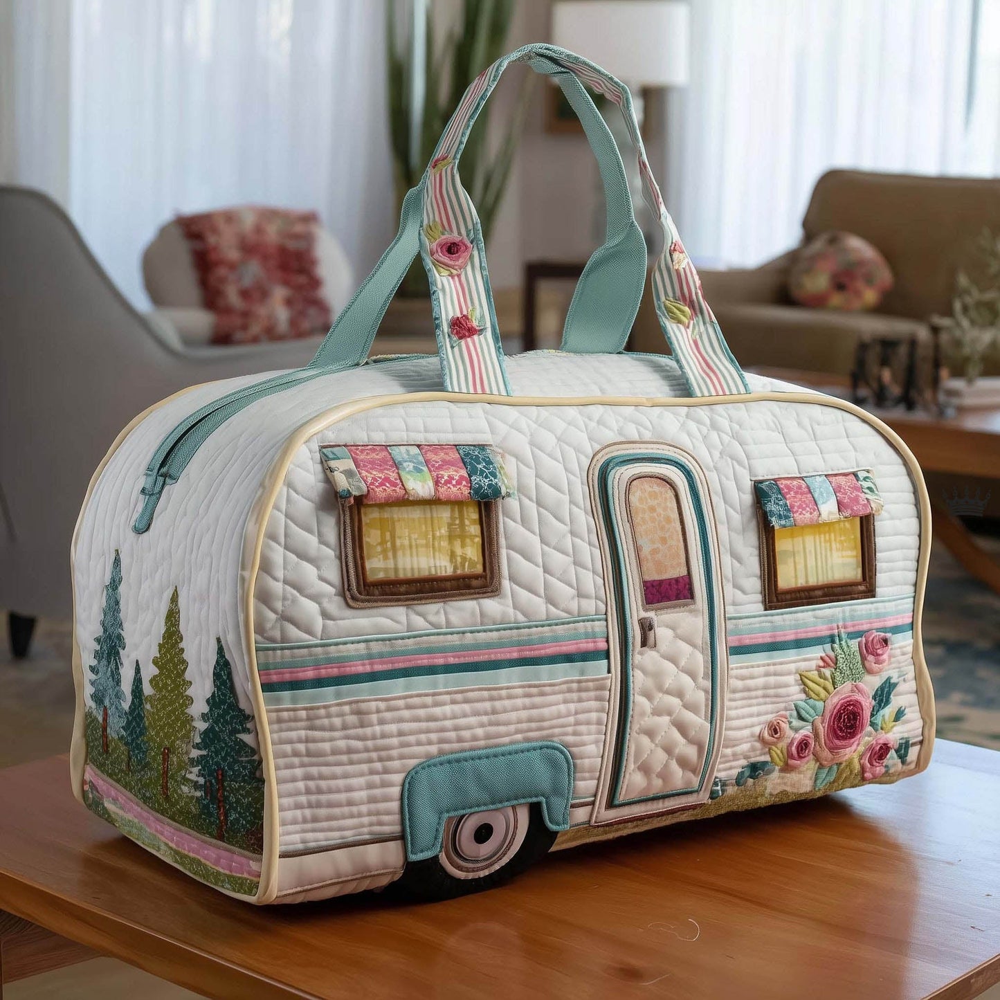 Vintage Camper Quilted Duffle Bag GFTOTP16156