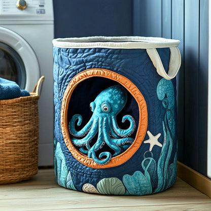 Ocean Quilted Laundry Basket NCU0QN043
