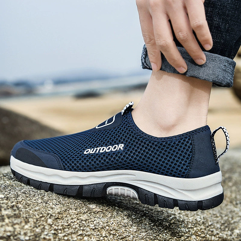 🔥Last Day Promotion 70% OFF🔥Men's mesh lightweight and breathable travel shoes, non-slip shoes