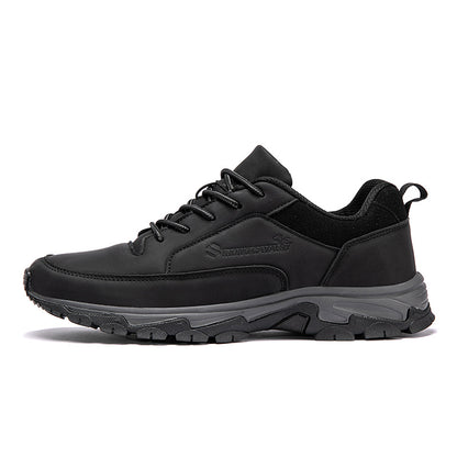 Men's Outdoor Leather Waterproof Hiking Shoes Lightweight Non-Slip Breathable