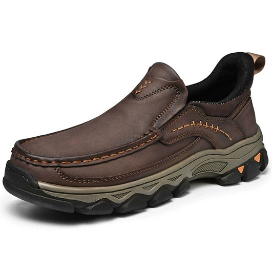 ⏰Promotion 60% OFF - 2025 New Men's Orthopedic Comfortable Hands-Free Genuine Leather Slip On Loafers