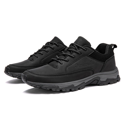 Men's Outdoor Leather Waterproof Hiking Shoes Lightweight Non-Slip Breathable
