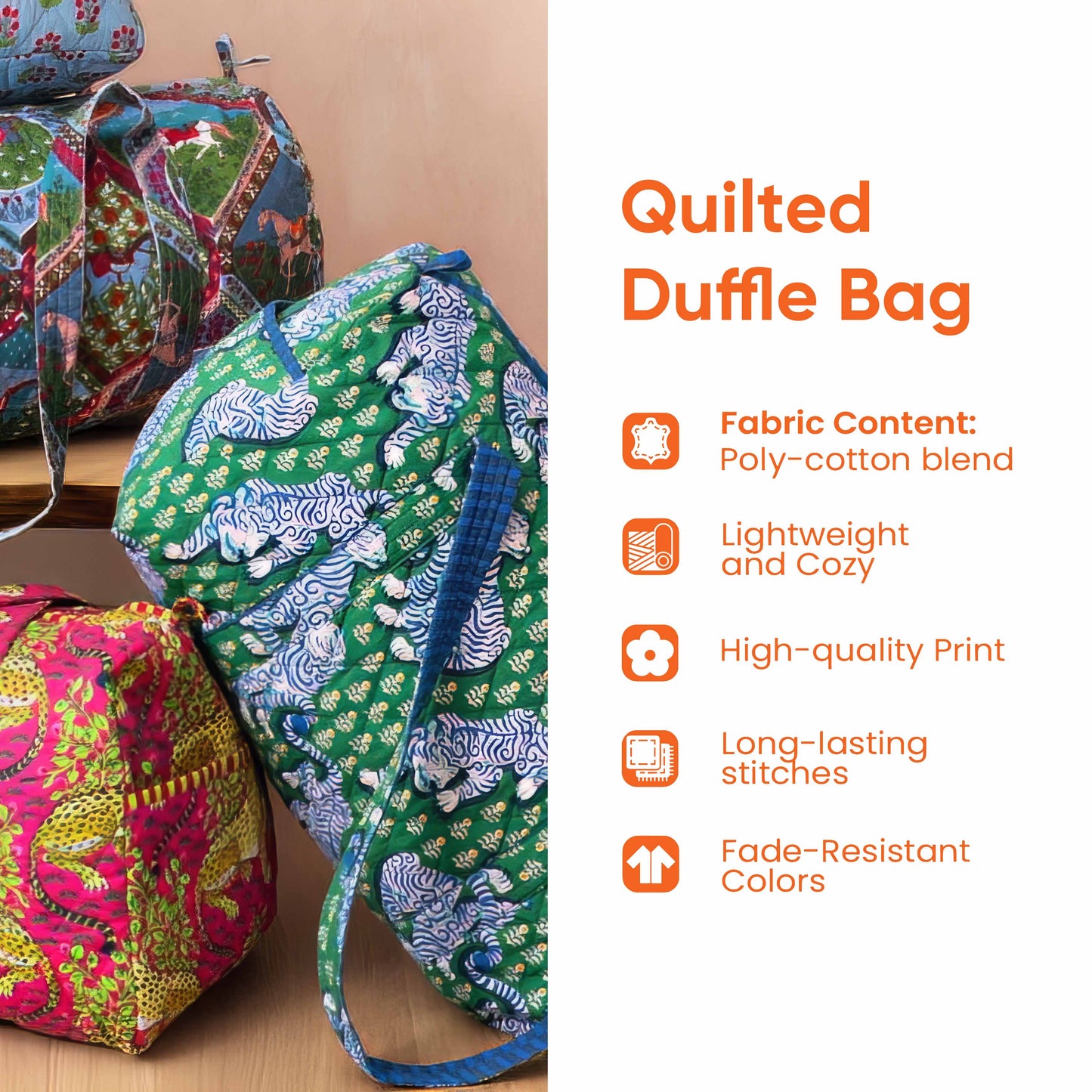 Hippie Van Quilted Duffle Bag GFTOMA3268