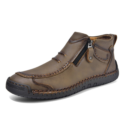 ⏰ Limited-Time 70% OFF – Men’s   Leather Driving Boots | Wide Toe, Arch Support, Waterproof, Pressure Relief, Non-Slip Comfort for Everyday & Travel