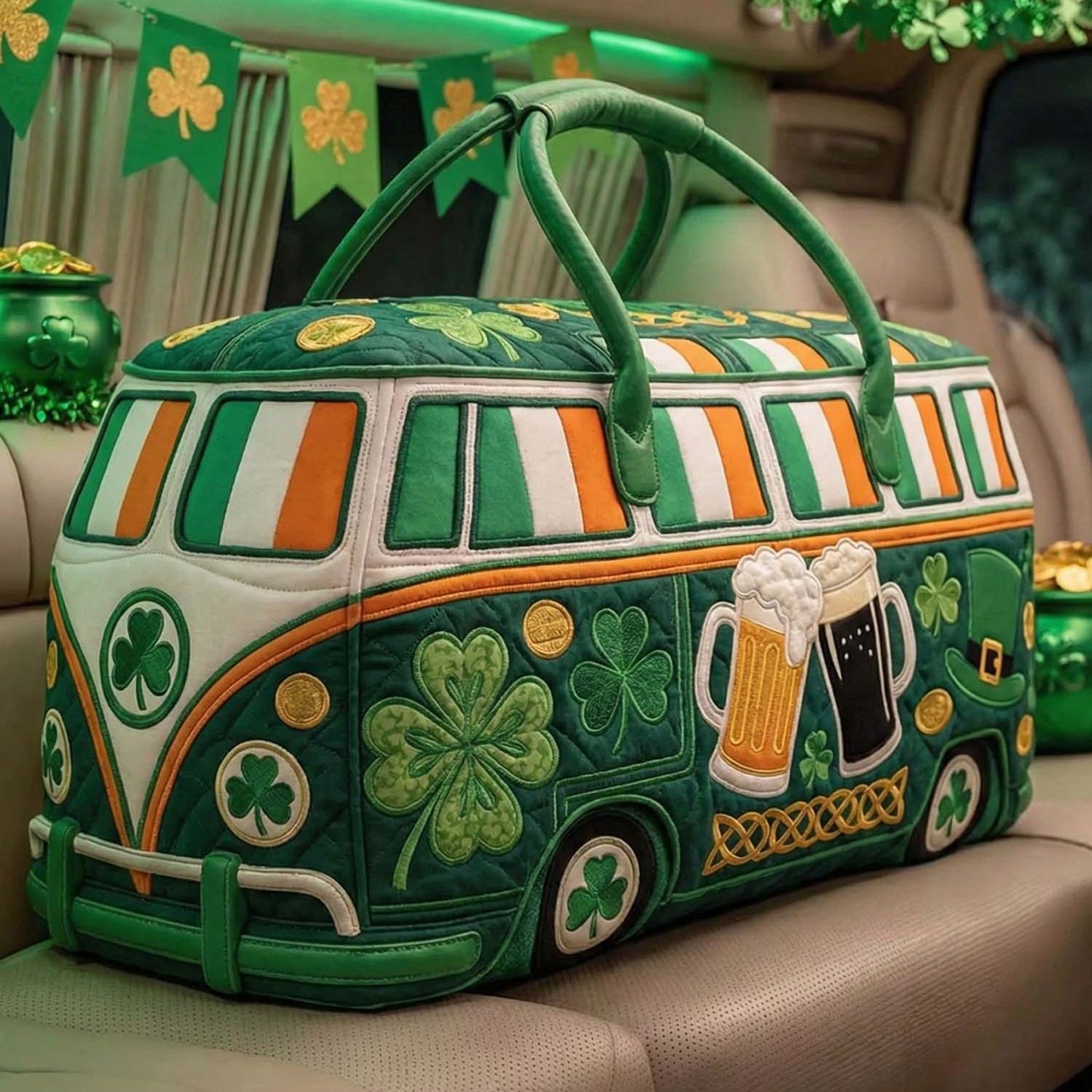 St.Patrick Day Beer Quilted Duffle Bag - DB1003