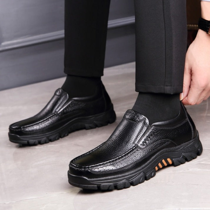 🔥On This Week Sale 70% OFF🔥 Men's Cow Leather Waterproof Comfy Non Slip Soft Slip On Casual Shoes